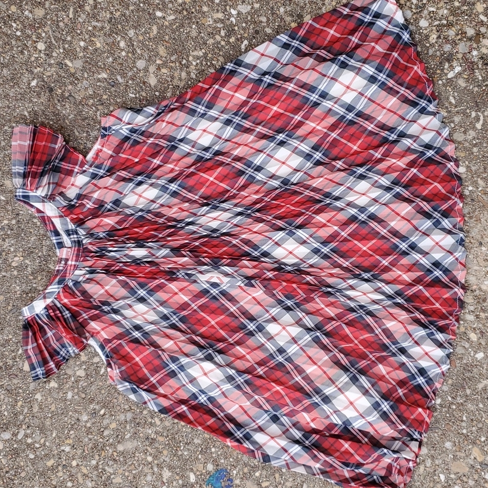 Baby Gap Red Plaid Pleated Dress Christmas Toddler 2T Girls